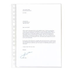 Office Depot Punched Pockets A5 Clear 17 Holes 80 Micron Pack of 25