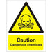 Warning Sign Dangerous Chemicals Vinyl 40 x 30 cm
