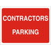 Site Sign Contractors Fluted board Red, White 45 x 60 cm