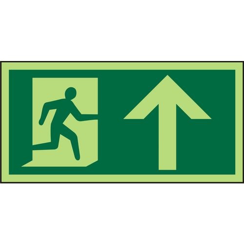 Fire Exit Sign Up Arrow Vinyl 15 x 30 cm
