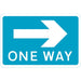 Road Sign One Way Right Aluminium Composite 45 x 45 cm