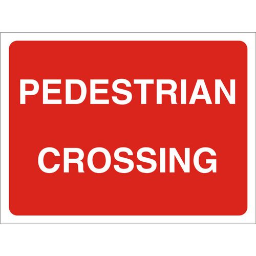 Site Sign Pedestrian Crossing Fluted board 45 x 60 cm