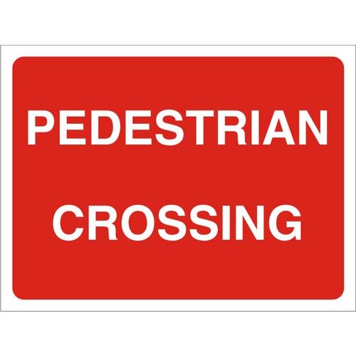 Site Sign Pedestrian Crossing PVC Red, White 45 x 60 cm