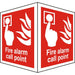 Fire Alarm Sign Call Point Plastic 15 x 20 cm