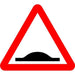 Road Sign Road Hump Aluminium Composite 45 x 45 cm