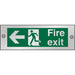 Fire Exit Sign Man Running with Left Arrow Self Adhesive Green Acrylic 10 x 30 cm