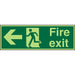 Fire Exit Sign Left Arrow Vinyl 20 x 60 cm