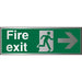 Fire Exit Sign Right Arrow Aluminium 10 x 30 cm