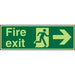 Fire Exit Sign with Right Arrow Vinyl 15 x 45 cm