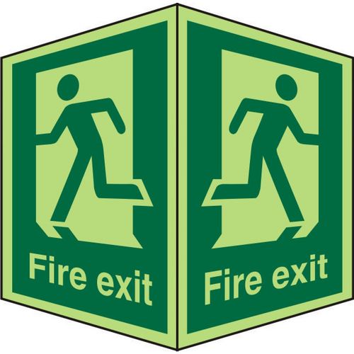 Fire Exit Sign Fire Exit Plastic 12 x 15 cm