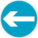 Road Sign Turn Left Aluminium Composite 45 x 45 cm