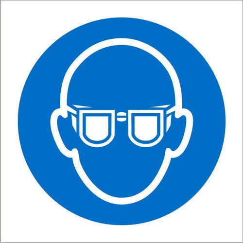 Mandatory Sign Eye Protection vinyl 20 x 20 cm