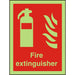 Fire Extinguisher Sign Plastic 20 x 15 cm