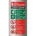 Fire Extinguisher Sign Carbon Dioxide Aluminium 20 x 10 cm