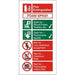 Fire Extinguisher Sign Foam Spray Plastic 20 x 10 cm