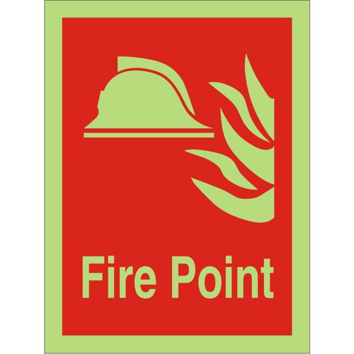 Fire Point Sign Self Adhesive Vinyl 30 x 20 cm