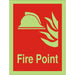 Fire Point Sign Self Adhesive Vinyl 30 x 20 cm