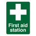 First Aid Station Sign Plastic 20 x 15 cm