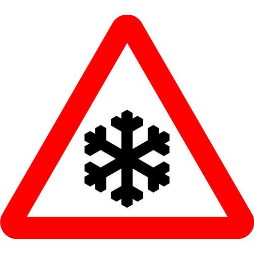 Road Sign Ice Aluminium Composite 45 x 45 cm