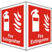 Fire Extinguisher Sign Fire Extinguisher Plastic 15 x 20 cm