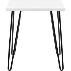 Alphason Rectangular End Table with White MDF Top and White Stipple Frame 5012015COM 495 x 495 x 559 mm