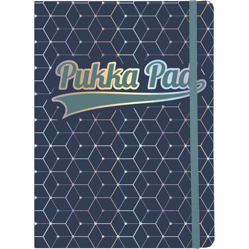 Pukka Pad Journal Glee A5 Ruled Casebound Cardboard Hardback Blue 192 Pages 192 Sheets