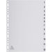 Exacompta Polypropylene Indices 1912E A4 12 Part (1-12) Grey Pack of 20