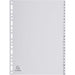 Exacompta Polypropylene Indices 1726E A4 26 Part (A-Z) Grey Pack of 20