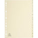 Exacompta Indices 1124E A4 155 gsm Ivory Card 24 Part (A - Z) Pack of 10