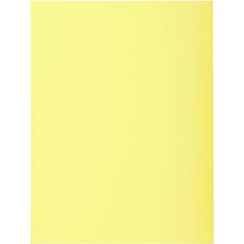 Exacompta Super Square Cut Folder A4 Canary Yellow Cardboard 160 gsm Pack of 500