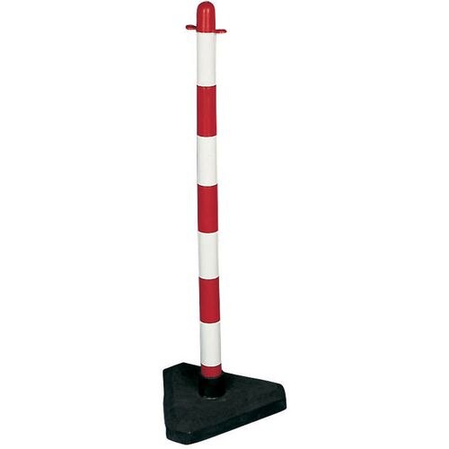 SLINGSBY Chain Barrier Freestanding Triangular Base Red, White 32 x 87 x 12 cm
