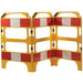 Road Safety Barrier Floor Standing Yellow 100 x 75 x 100 cm Pack of 3
