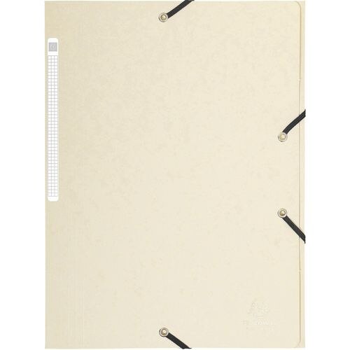 Exacompta 3 Flap Folder 17104H A4 Ivory 425gsm Pressboard 24x32cm Pack of 25