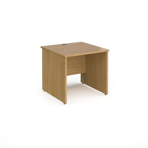 Dams International Rectangular Straight Desk with Oak finish MFC Top, Panel Legs Contract 25 800 x 800 x 725mm