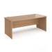 Dams International Rectangular Straight Desk with Beech Coloured MFC Top and Panel Legs Contract 25 1800 x 800 x 725mm