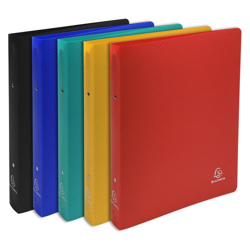 Exacompta Ring Binder Opaque 54280E Polypropylene A4+ 30 mm 2 ring Assorted Pack of 20