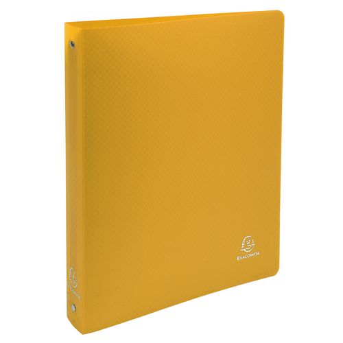 Exacompta Ring Binder Opaque 512809E Polypropylene A4+ 30 mm 4 ring Yellow Pack of 20