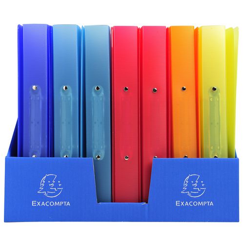Exacompta Ring Binder Linicolor 54377E Polypropylene A4+ 30 mm 2 ring Assorted Pack of 15
