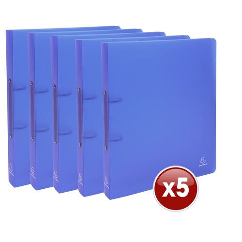 Exacompta Ring Binder Chromaline 54362E Polypropylene A4+ 30 mm 2 ring Blue Pack of 15