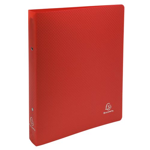 Exacompta Ring Binder Opaque 54695E Polypropylene A4 30 mm 2 ring Red Pack of 15