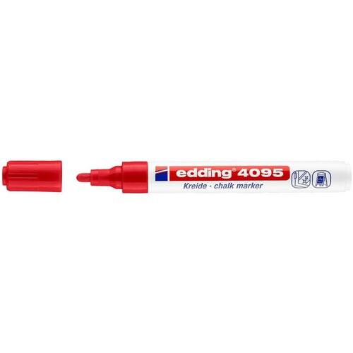 edding 4095 Chalk Marker Round Red