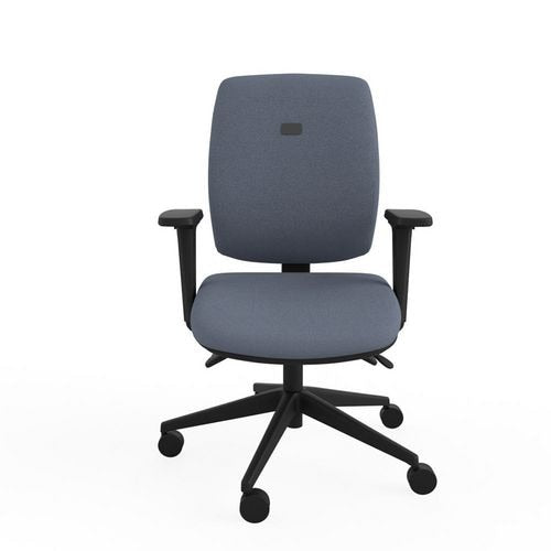 Knee Tilt Task Office Chair 2D Arms Ergonomic Home Grey Seat Medium Back