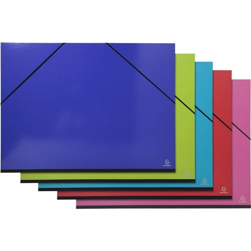 Exacompta Art Folder 25829E Cardboard 520mm x 720mm Assorted Pack of 5