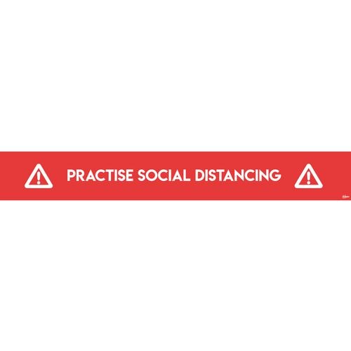 Avery COVID-19 Social Distancing Floor Sticker 140 x 1,000 mm Red 2 Labels