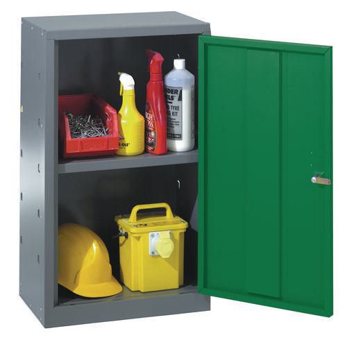 SLINGSBY Locker with 1 Shelf Steel Light Grey, Green 450 x 300 x 684 mm