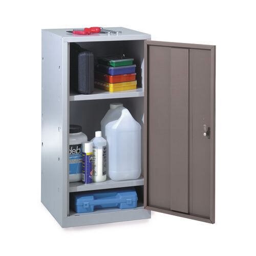 SLINGSBY Locker with 2 Shelves Steel Light Grey, Dark Grey 477 x 505 x 984 mm