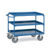 SLINGSBY Mobile Trolley with 3 Steels Steel Blue 910 x 1197 x 910 mm