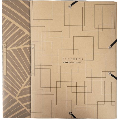 Exacompta Eterneco 3 Flap Folder 55847E Special format Rubber Band Brown