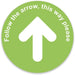 Trodat Floor Sticker Follow the arrow, this way please Green, White Vinyl 40 x 40 cm