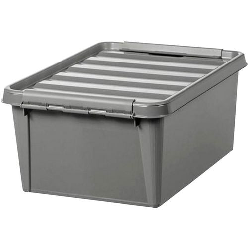 SmartStore Recycled Storage Box 14 L With Lid Grey 30 x 40 x 18 cm